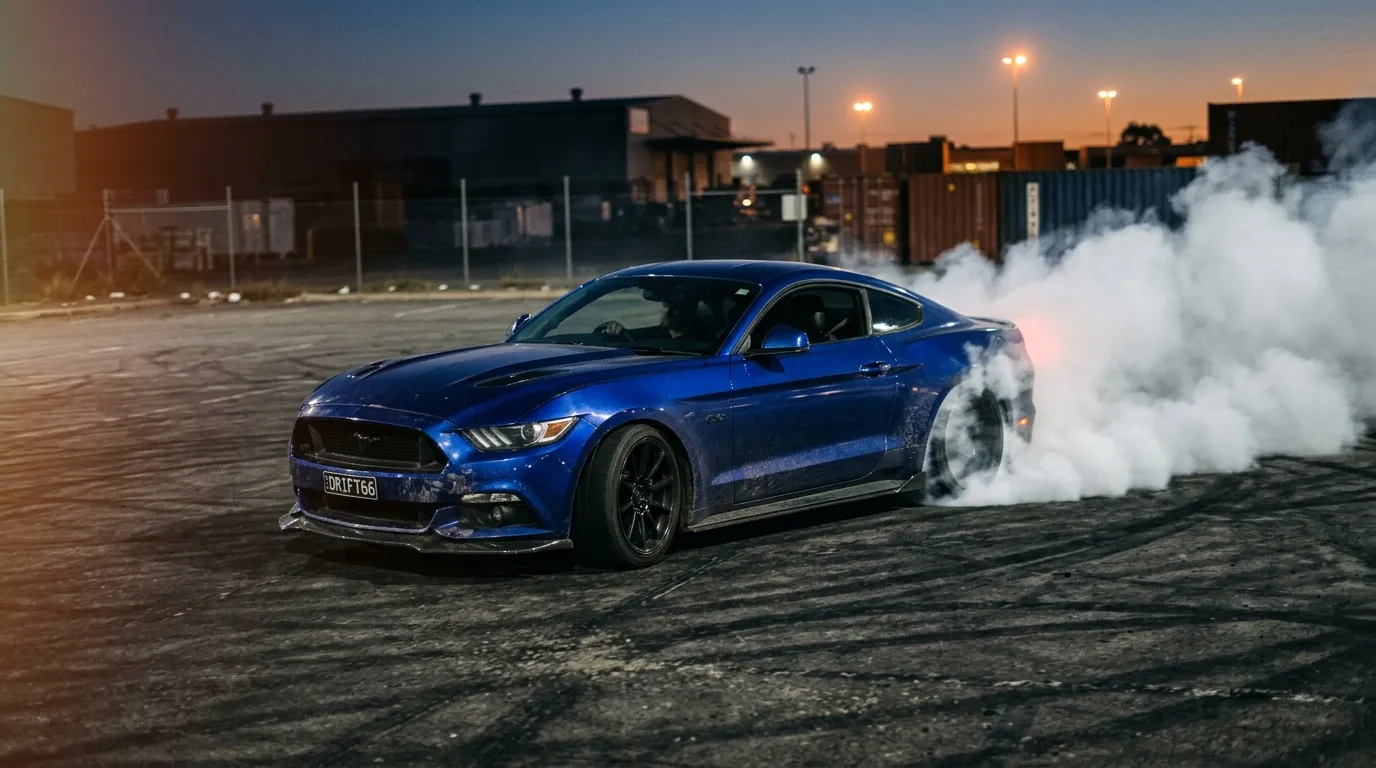 Mustang nitro : vidéos de voitures de course et de drift