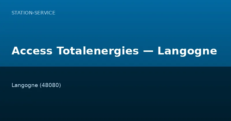 Access Totalenergies — Langogne
