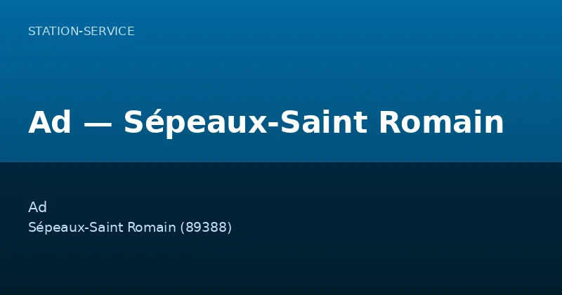 Ad — Sépeaux-Saint Romain