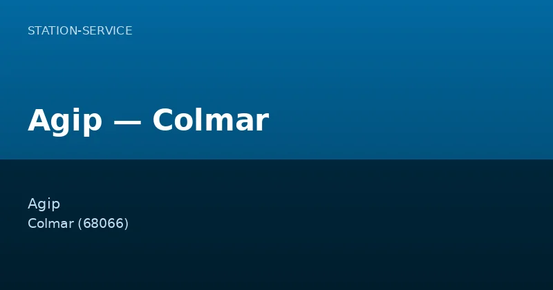 Agip — Colmar