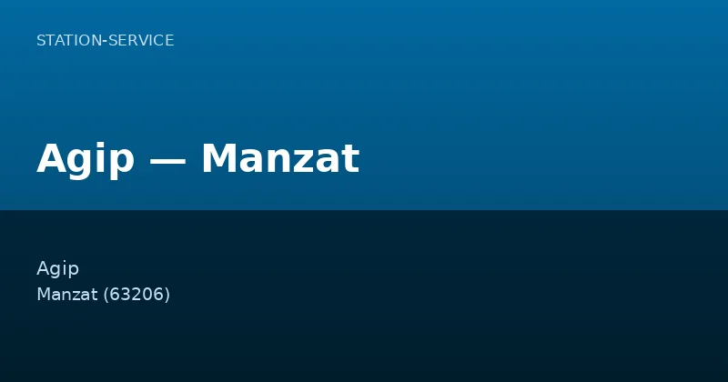 Agip — Manzat
