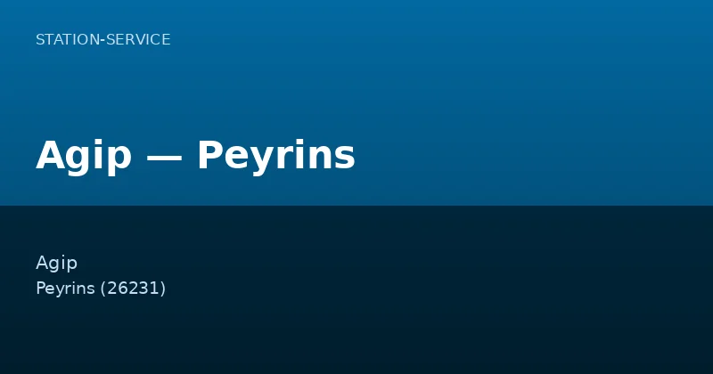Agip — Peyrins