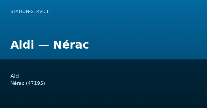 Aldi — Nérac
