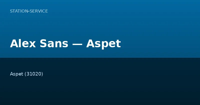 Alex Sans — Aspet