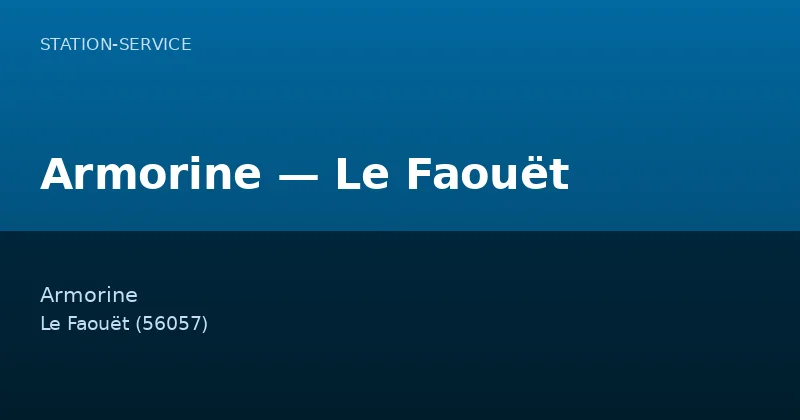 Armorine — Le Faouët
