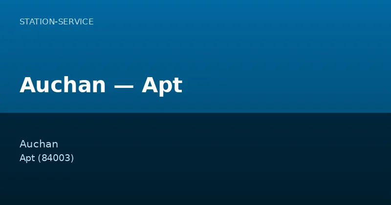 Auchan — Apt