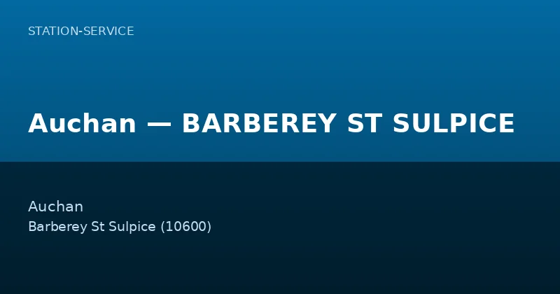 Auchan — BARBEREY ST SULPICE