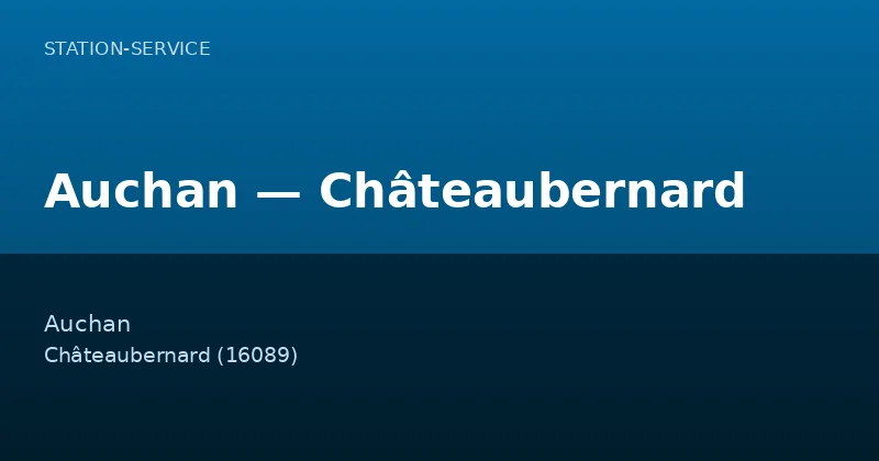 Auchan — Châteaubernard