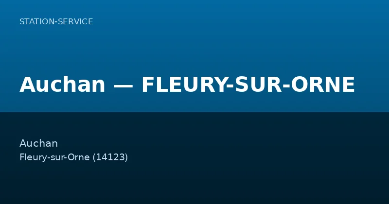 Auchan — FLEURY-SUR-ORNE