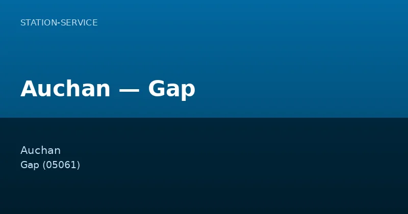 Auchan — Gap