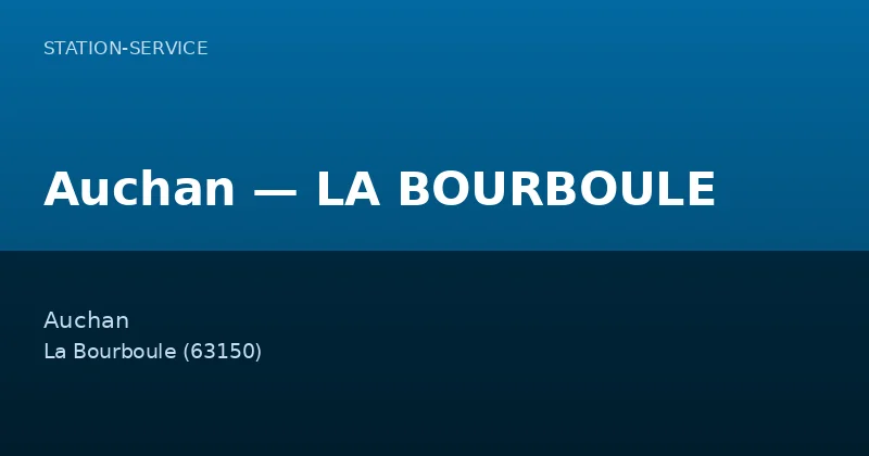 Auchan — LA BOURBOULE