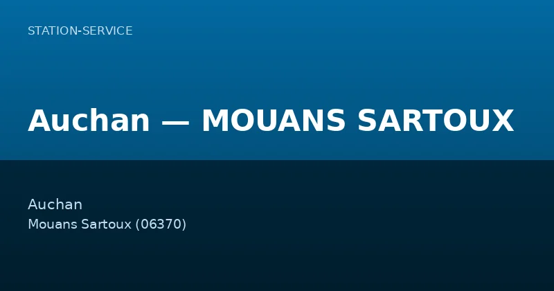 Auchan — MOUANS SARTOUX