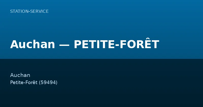 Auchan — PETITE-FORÊT