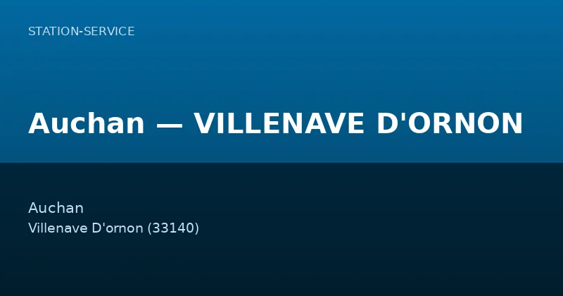 Auchan — VILLENAVE D'ORNON