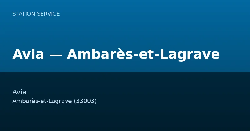 Avia — Ambarès-et-Lagrave