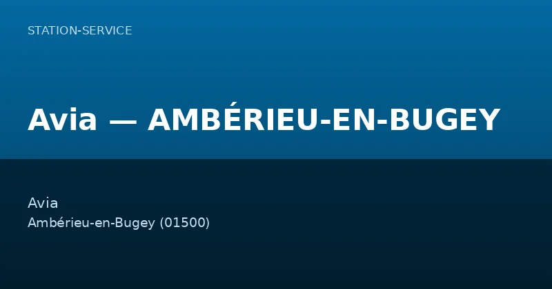 Avia — AMBÉRIEU-EN-BUGEY
