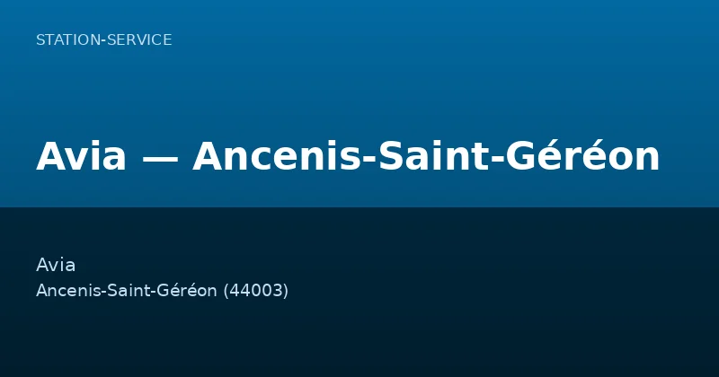 Avia — Ancenis-Saint-Géréon