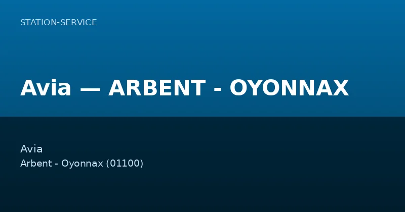 Avia — ARBENT - OYONNAX