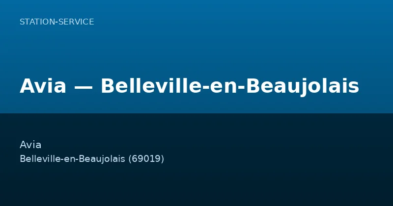 Avia — Belleville-en-Beaujolais