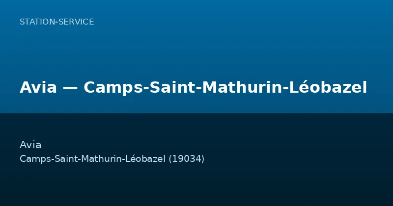 Avia — Camps-Saint-Mathurin-Léobazel