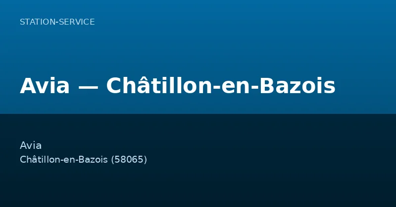 Avia — Châtillon-en-Bazois