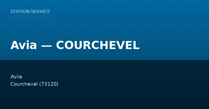 Avia — COURCHEVEL