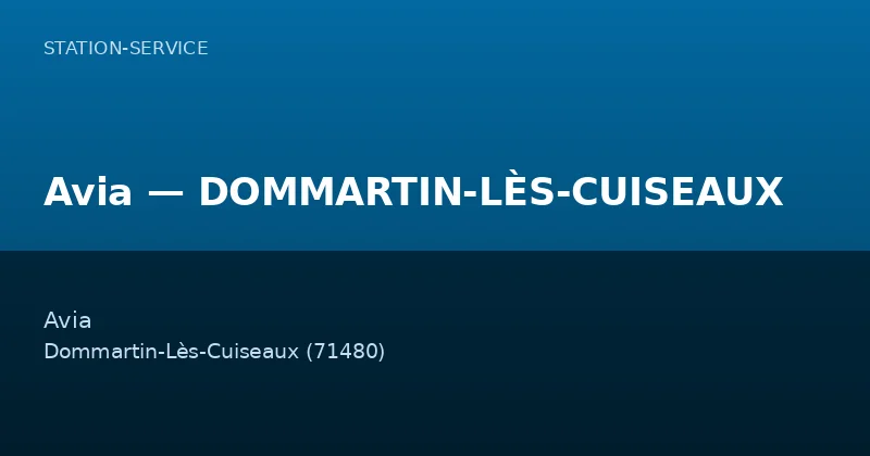Avia — DOMMARTIN-LÈS-CUISEAUX