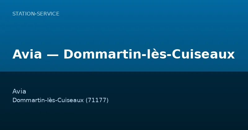 Avia — Dommartin-lès-Cuiseaux