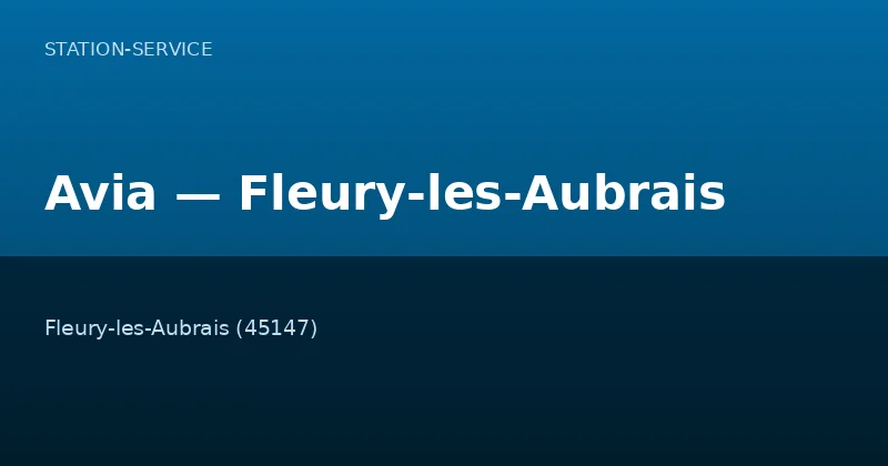 Avia — Fleury-les-Aubrais