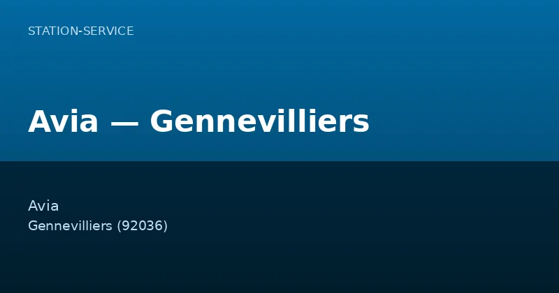 Avia — Gennevilliers