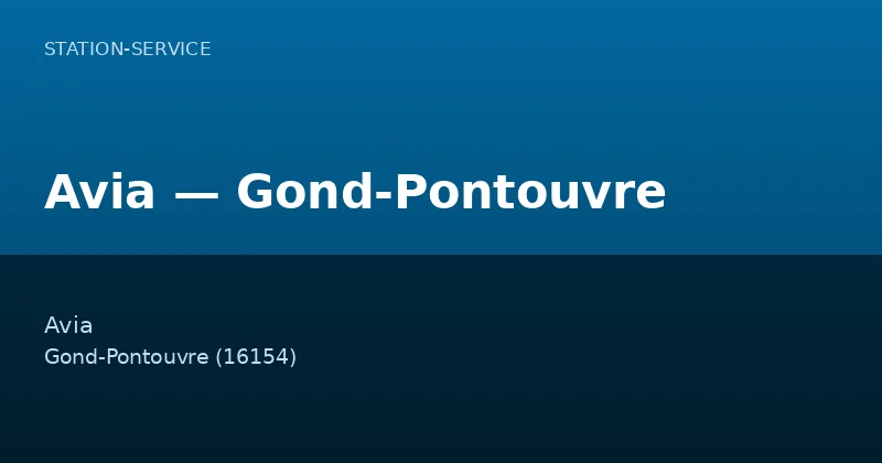 Avia — Gond-Pontouvre