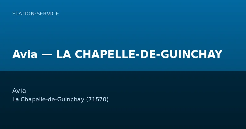 Avia — LA CHAPELLE-DE-GUINCHAY