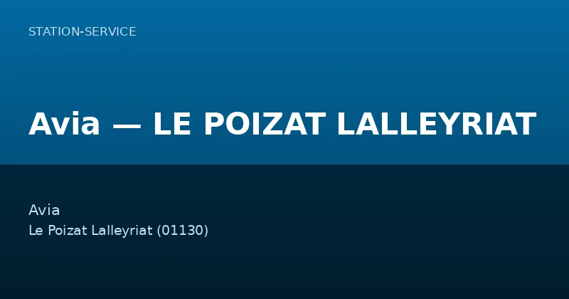 Avia — LE POIZAT LALLEYRIAT