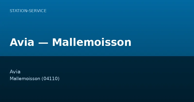 Avia — Mallemoisson