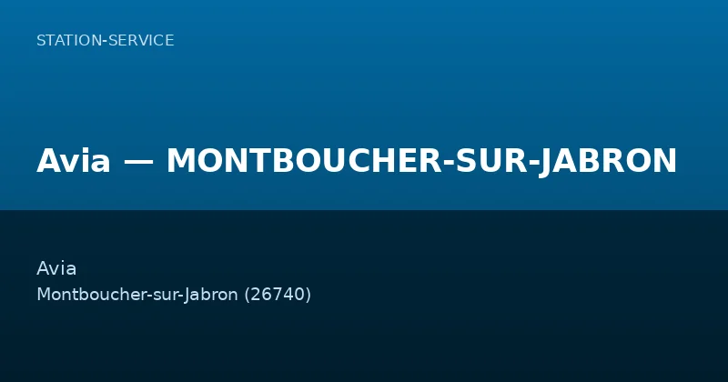 Avia — MONTBOUCHER-SUR-JABRON