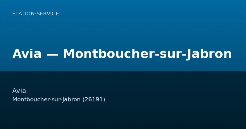 Avia — Montboucher-sur-Jabron