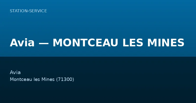 Avia — MONTCEAU LES MINES