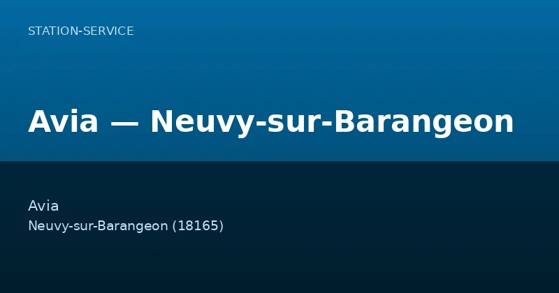 Avia — Neuvy-sur-Barangeon