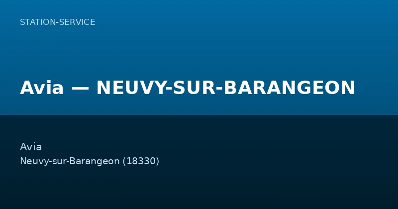 Avia — NEUVY-SUR-BARANGEON