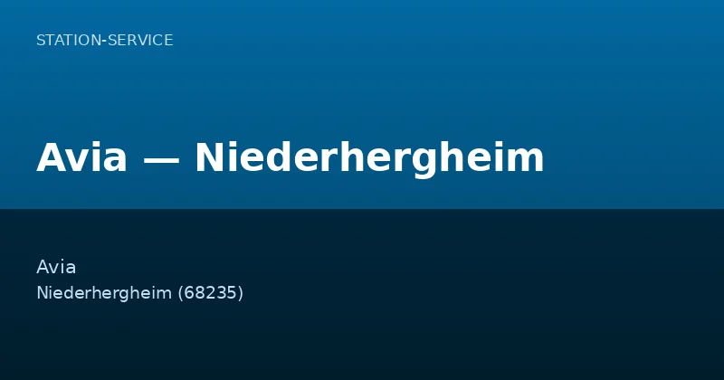 Avia — Niederhergheim