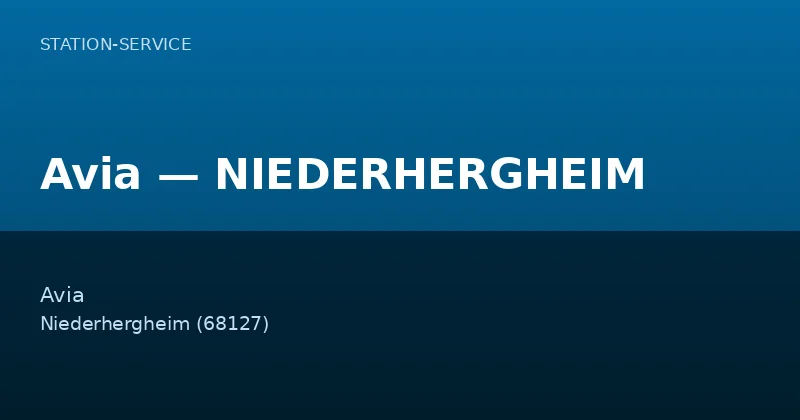 Avia — NIEDERHERGHEIM