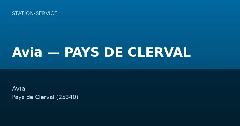 Avia — PAYS DE CLERVAL