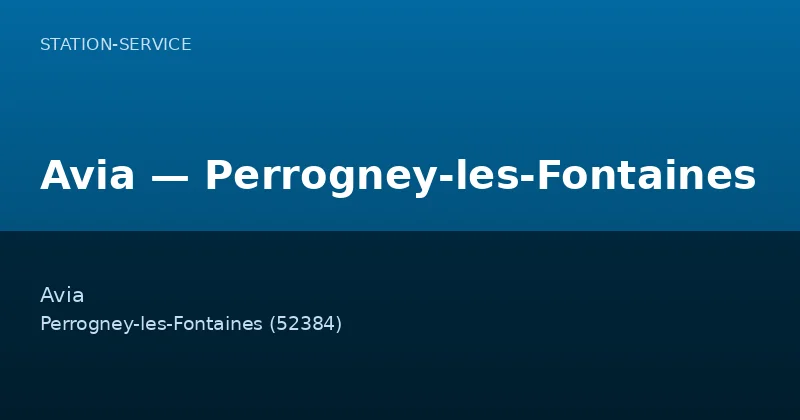 Avia — Perrogney-les-Fontaines