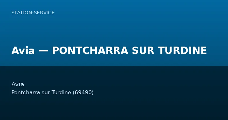 Avia — PONTCHARRA SUR TURDINE