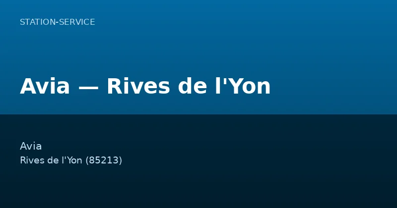 Avia — Rives de l'Yon
