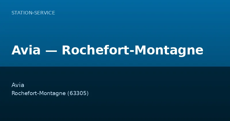 Avia — Rochefort-Montagne