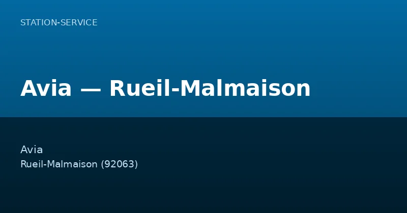 Avia — Rueil-Malmaison