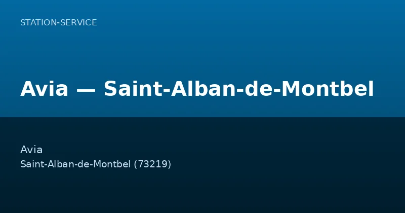 Avia — Saint-Alban-de-Montbel