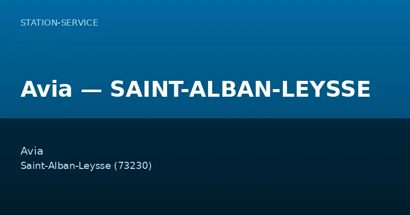 Avia — SAINT-ALBAN-LEYSSE