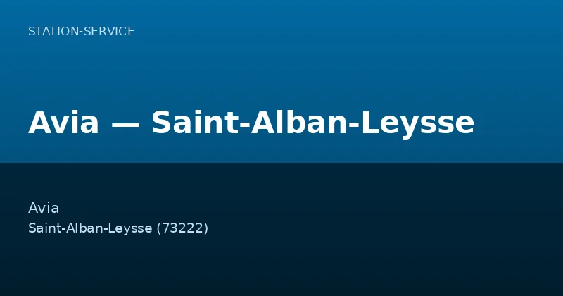 Avia — Saint-Alban-Leysse